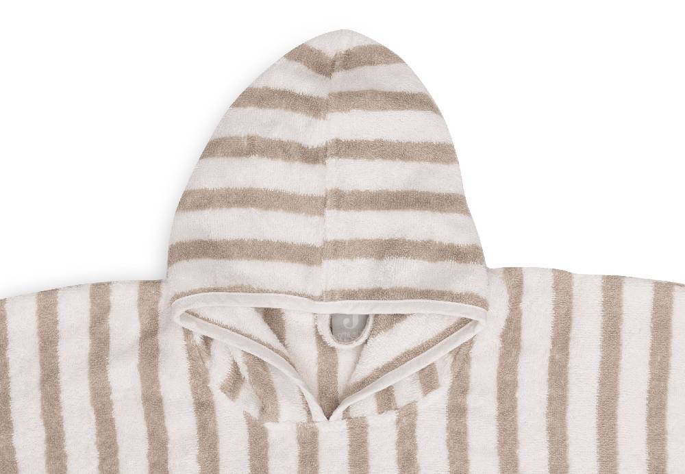 Jollein Badeponcho Stripe Frottee Olive Green GOTS Bis zu 50% Rabatt