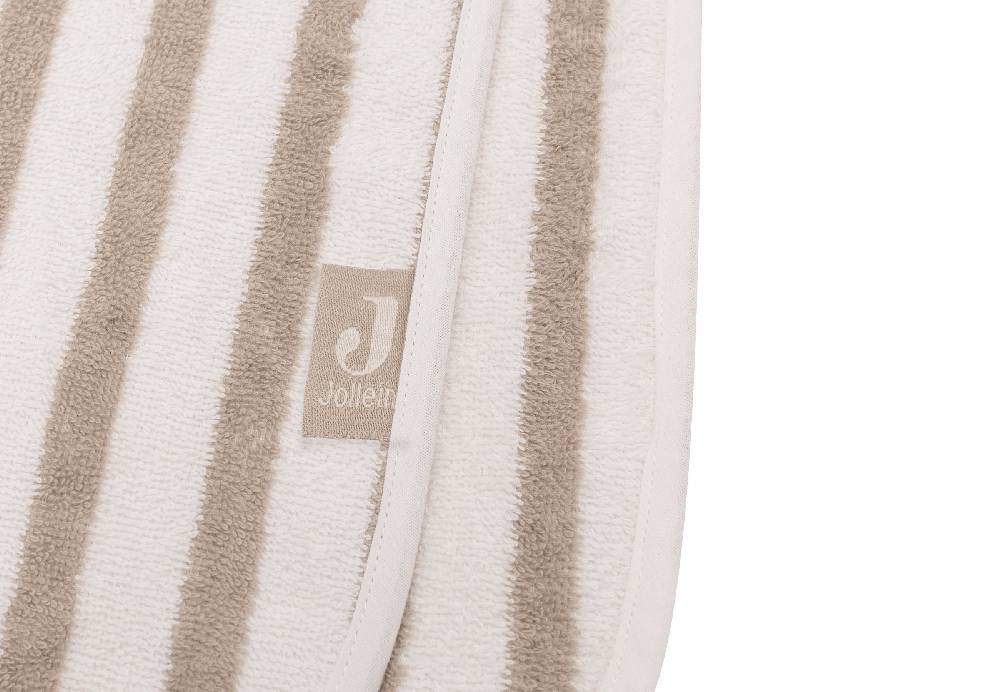Jollein Badeponcho Stripe Frottee Olive Green GOTS Bis zu 50% Rabatt