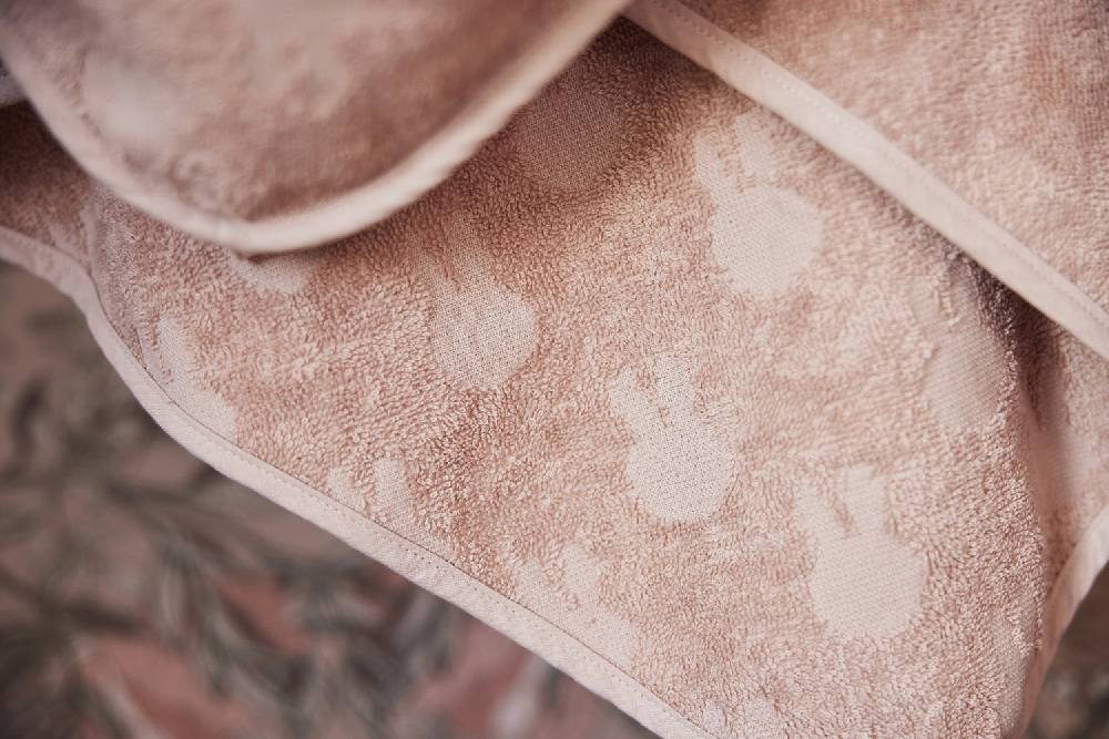 Jollein Kapuzenhandtuch Frottee 75x75cm Miffy Jacquard Wild Rose Im Verkauf