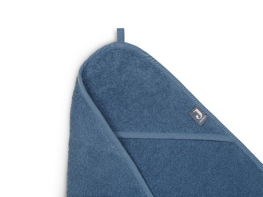Jollein Kapuzenhandtuch Frottee 75x75cm Jeans Blue Auslauf