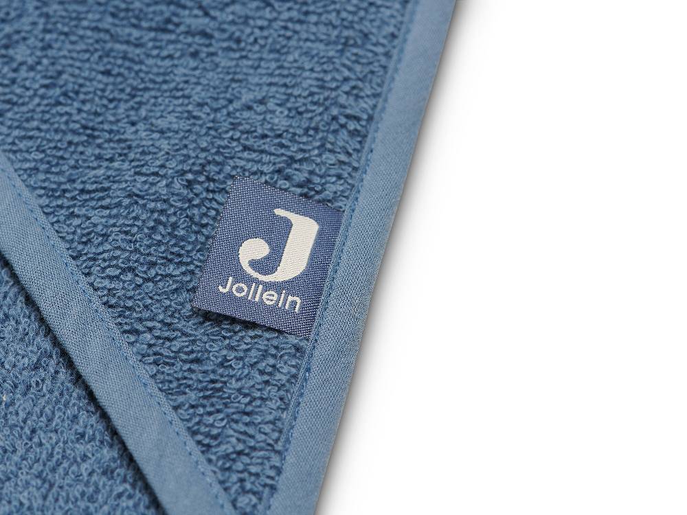Jollein Kapuzenhandtuch Frottee 75x75cm Jeans Blue Auslauf