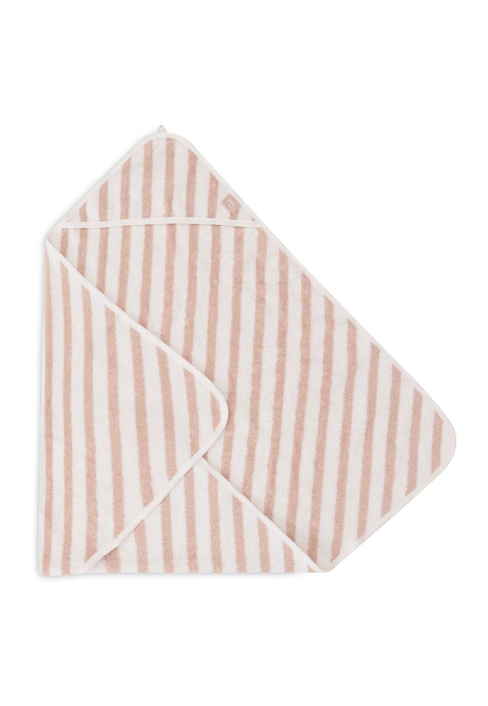 Jollein Kapuzenhandtuch 75x75cm Stripe Terry Wild Rose GOTS Verkauf