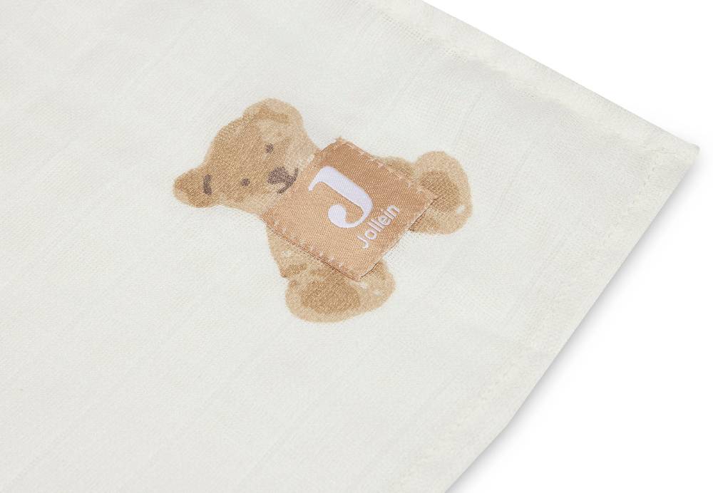 Jollein Mullwindeln Hydrophil 115x115cm Teddy Bear (2pack) Limitierter Zeitrabatt