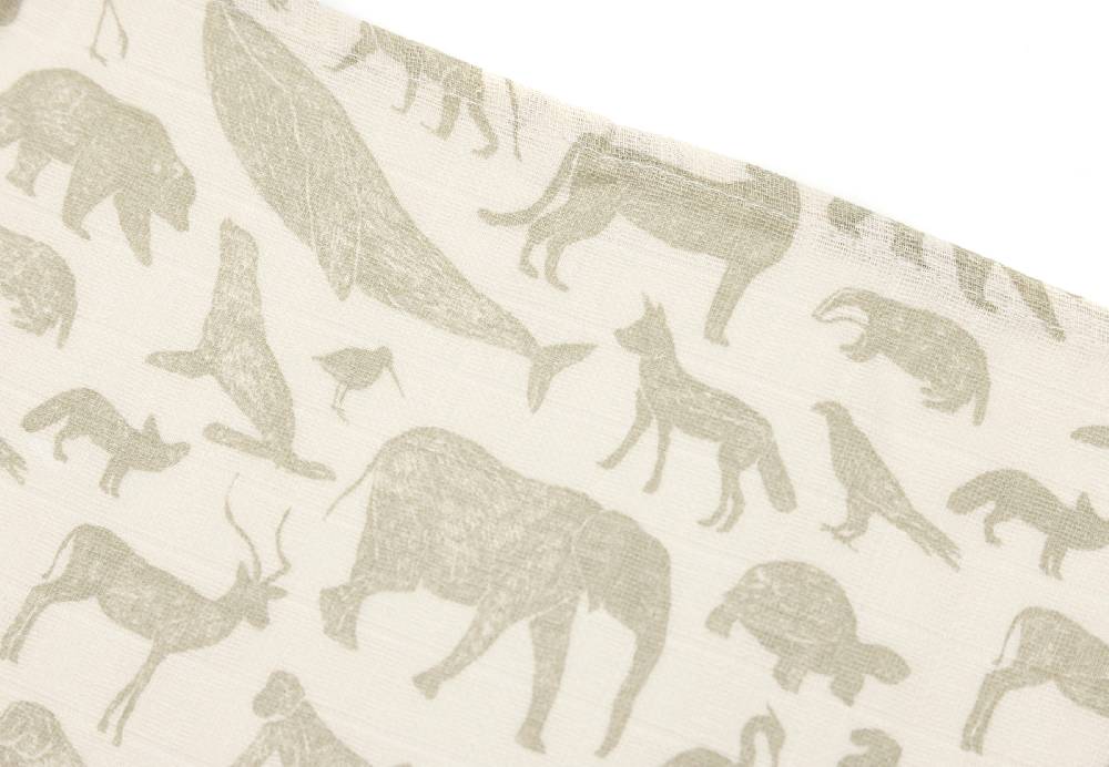 Jollein Spucktuch Hydrophill 70x70cm Animals Olive Green (3pack) Rabatt