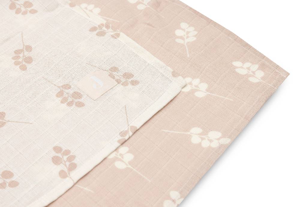 Jollein Mullwindeln Hydrophil 115x115cm Twig Wild Rose (2pack) Osterangebot