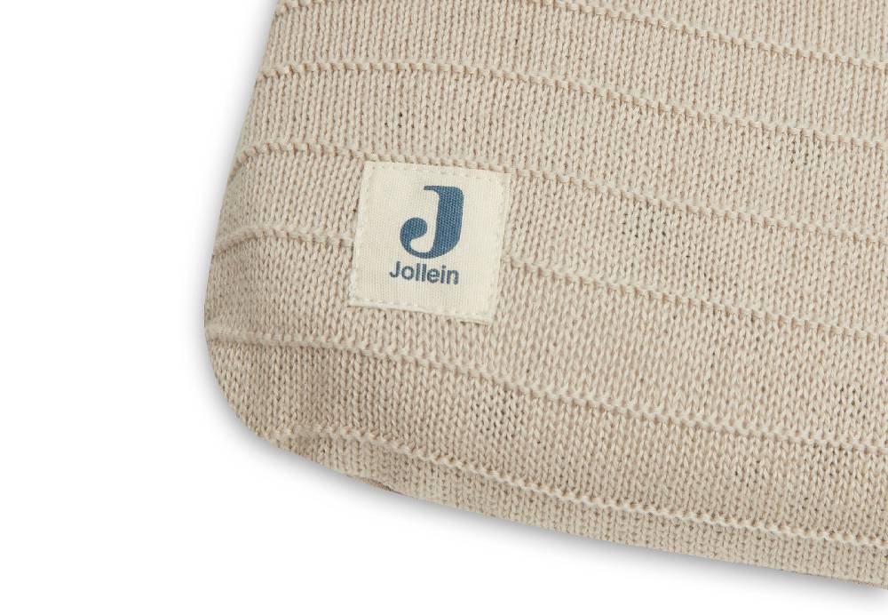 Jollein Wickelauflagenbezug 75x85cm Pure Knit Nougat GOTS Große Rabatte