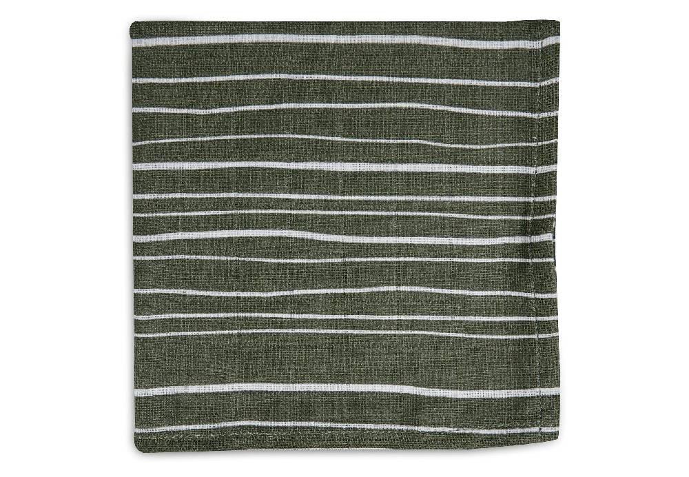 Jollein Spucktücher Hydrophill Stripe Olive Leaf Green GOTS (2p) Sonderangebot der Fabrik