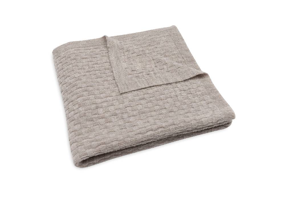 Jollein Decke Wiege 75x100cm Weave Knit Merino wool Funghi Im Verkauf