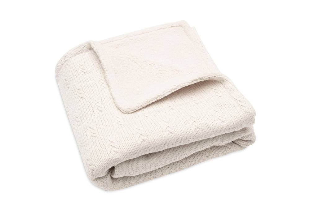 Jollein Decke Wiege 75x100cm Grain Knit Oatmeal/Velvet Rabatte dieses Monats
