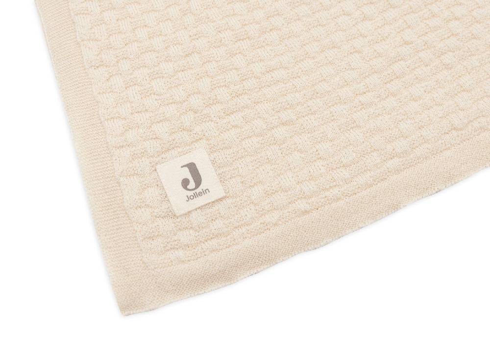 Jollein Decke Wiege 75x100cm Weave Knit Merino wool Oatmeal 2025