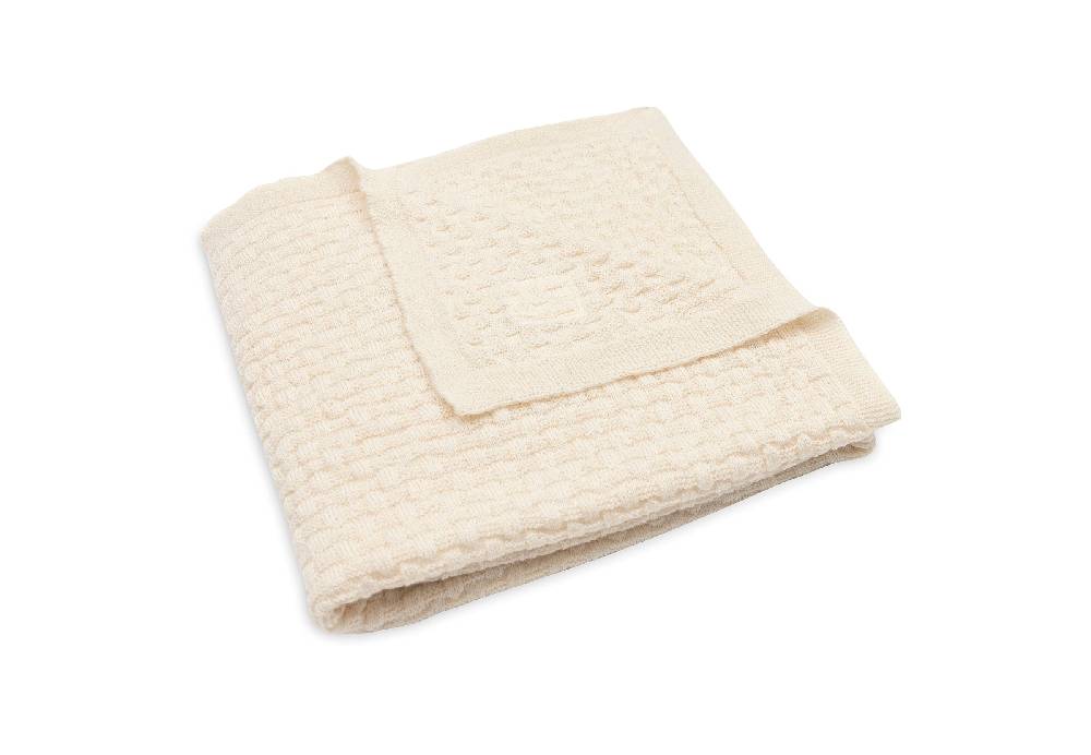 Jollein Decke Wiege 75x100cm Weave Knit Merino wool Oatmeal 2025