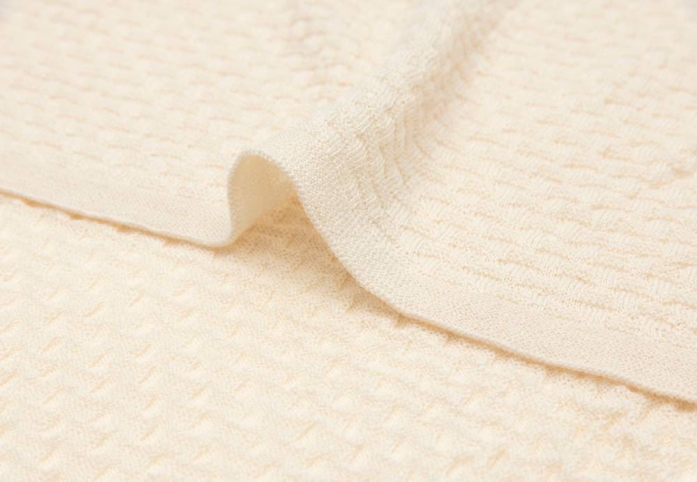 Jollein Decke Wiege 75x100cm Weave Knit Merino wool Oatmeal 2025