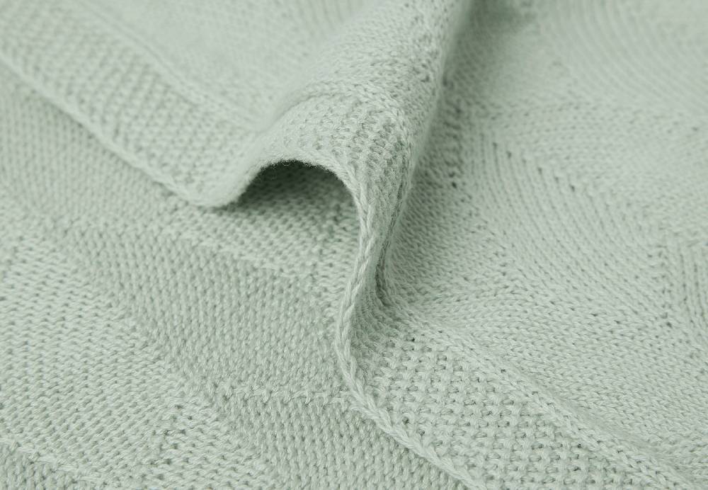 Jollein Decke Wiege 75x100cm Shell Knit Sea Foam GOTS Online