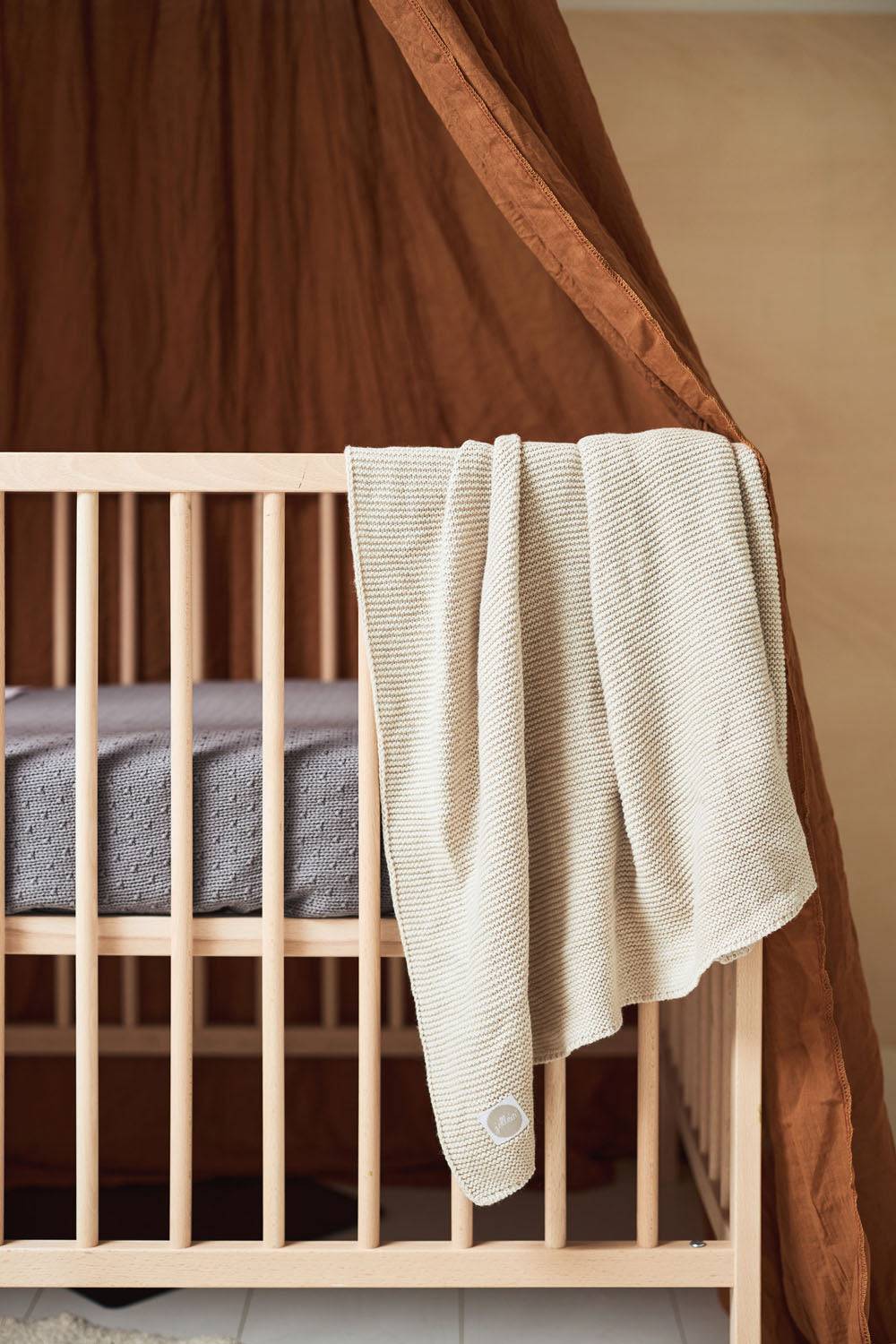 Jollein Decke Kinderbett 100x150cm Basic Knit Nougat Angebote