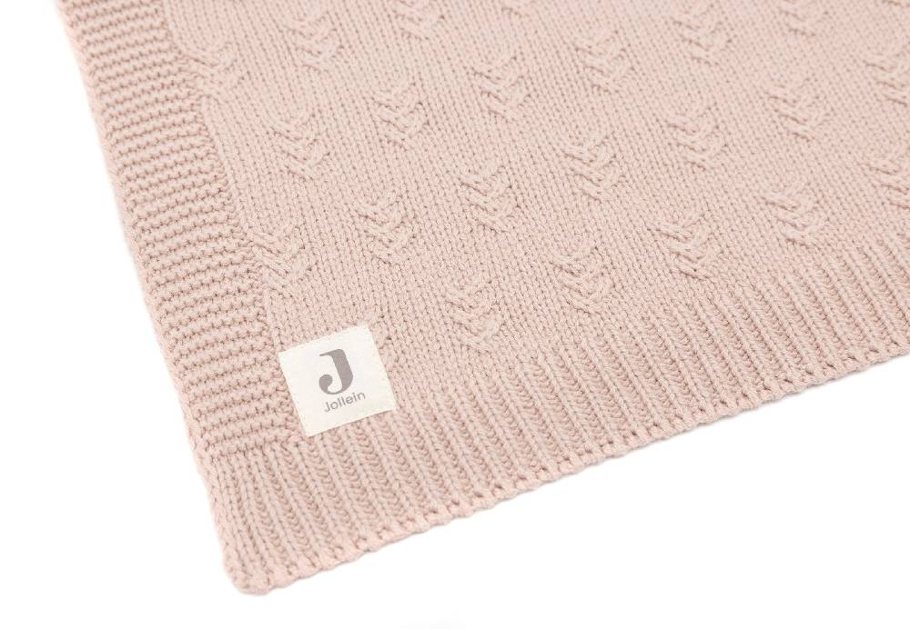 Jollein Decke Wiege 75x100cm Grain Knit Wild Rose im Angebot