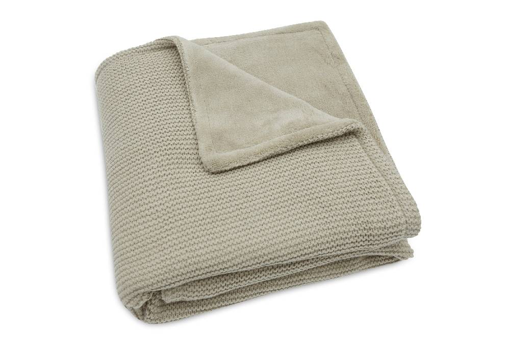 Jollein Decke Wiege 75x100cm Basic Knit Olive Green/Fleece Günstiger Verkauf