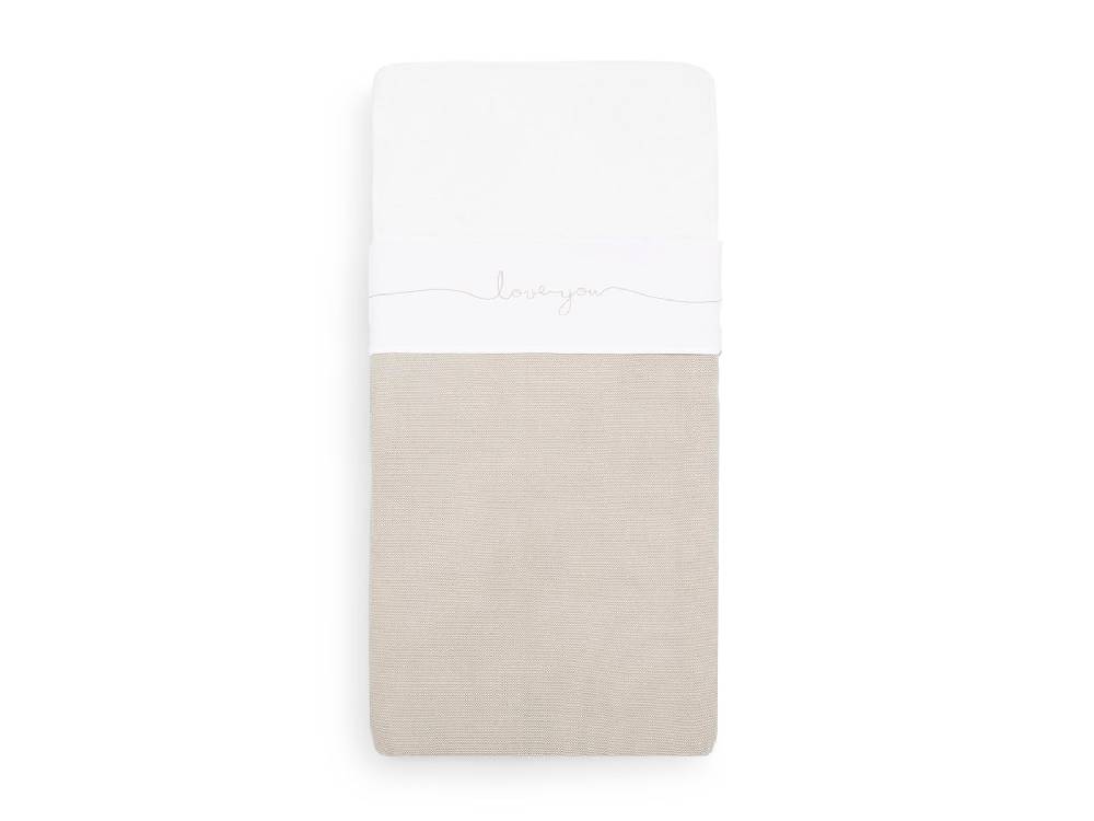 Jollein Bettlaken Kinderbett 120x150cm Love you Nougat Günstig kaufen