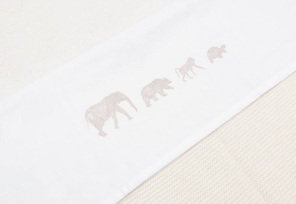 Jollein Bettlaken Kinderbett 120x150cm Animals Nougat Versandkostenfrei