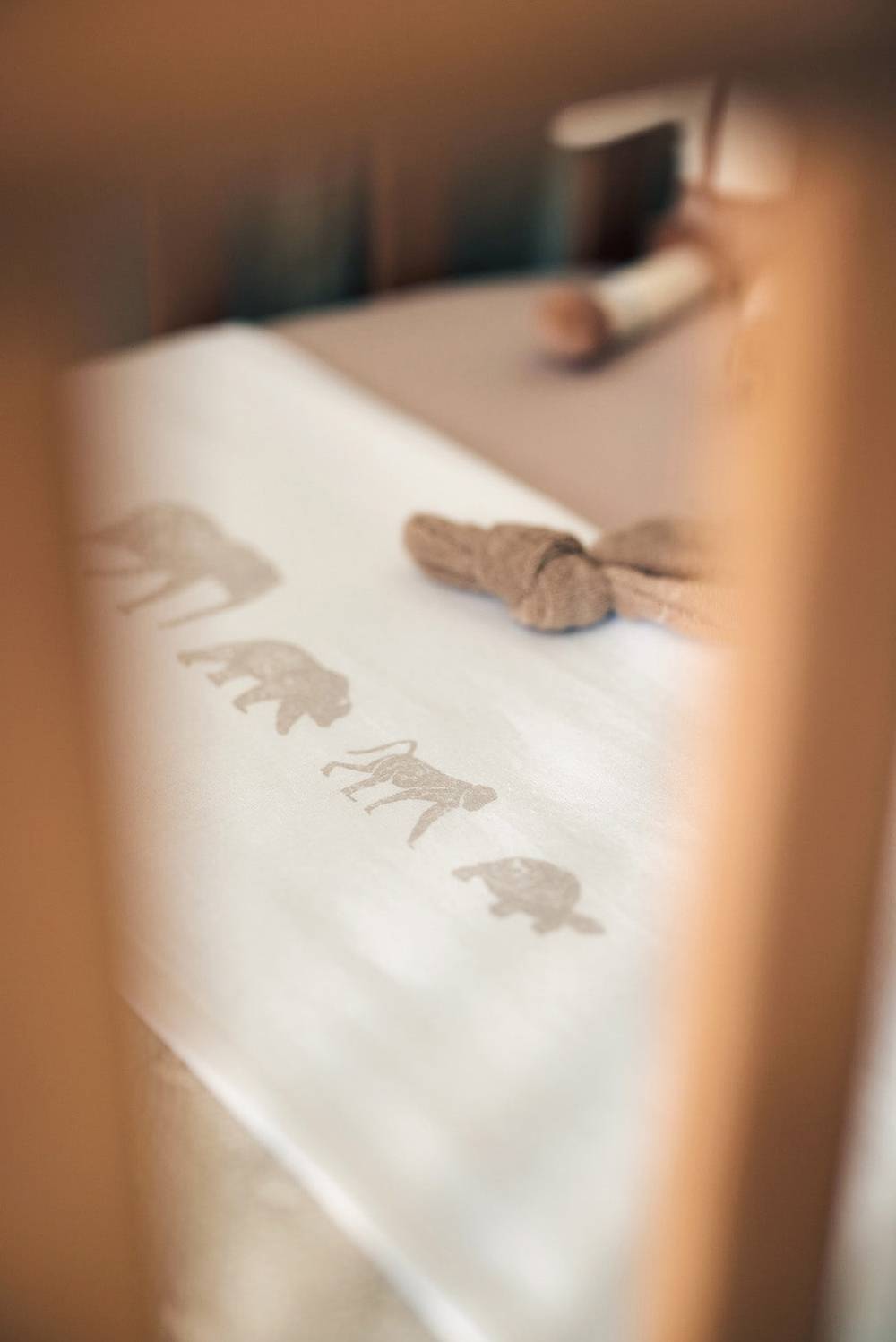 Jollein Bettlaken Kinderbett 120x150cm Animals Nougat Versandkostenfrei