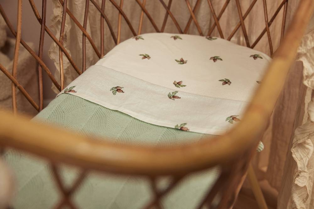 Jollein Bettlaken Kinderbett 120x150cm Rosehip Preisnachlass