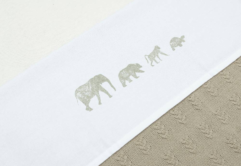 Jollein Bettlaken Wiege 75x100cm Animals Olive Green Osterangebot