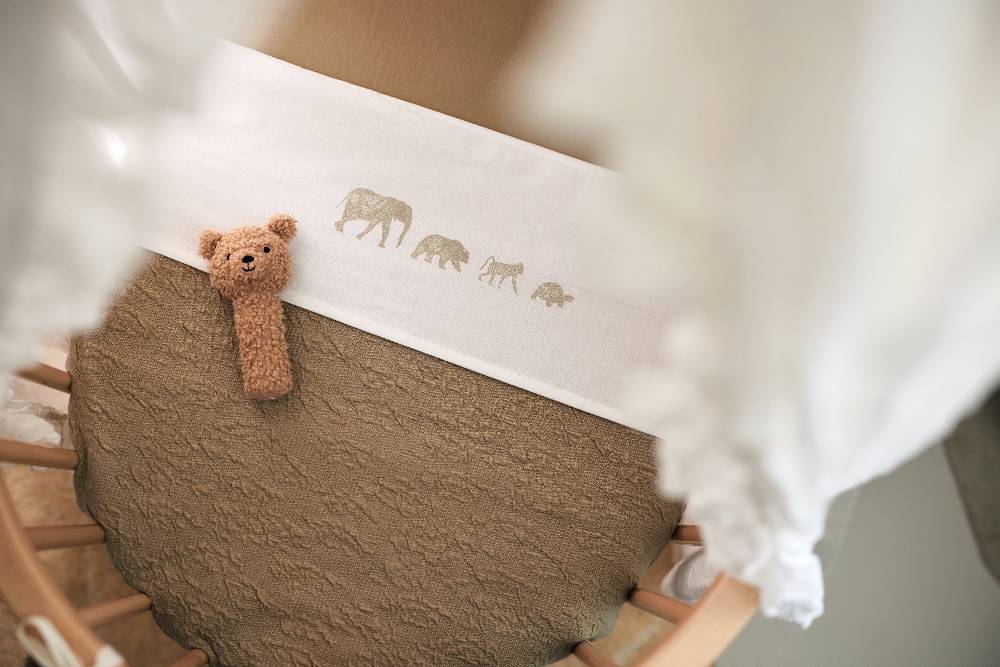 Jollein Bettlaken Wiege 75x100cm Animals Olive Green Osterangebot