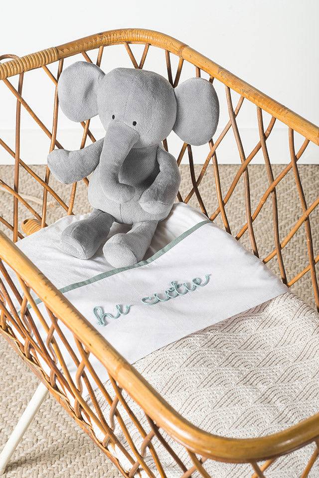 Jollein Bettlaken Wiege 75x100cm Hi cutie Ash Green Valentinstagsangebot