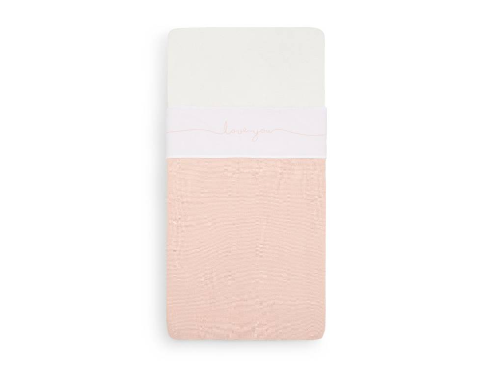 Jollein Bettlaken Wiege 75x100cm Love you Pale Pink Heißer Verkauf