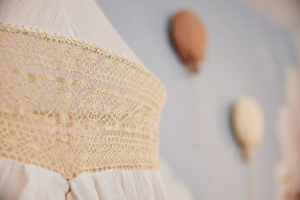 Jollein Baldachin Betthimmel Vintage 245cm Boho Lace Ivory Fabrikladen