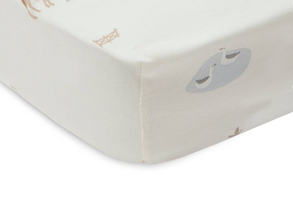 Jollein Spannbettlaken Jersey 40/50x80/90cm Farm Weihnachtsangebot