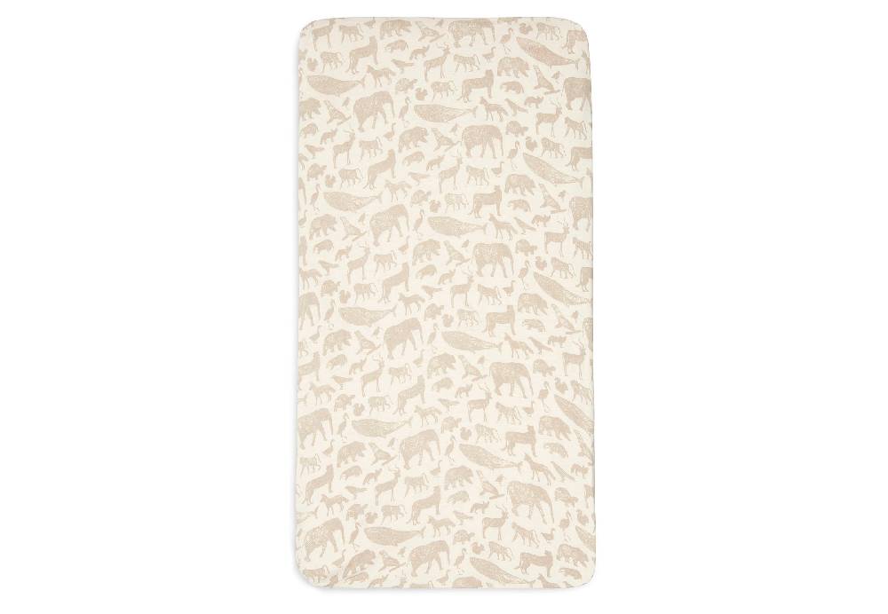 Jollein Spannbettlaken Jersey 70x140/75x150cm Animals Nougat Neuheiten