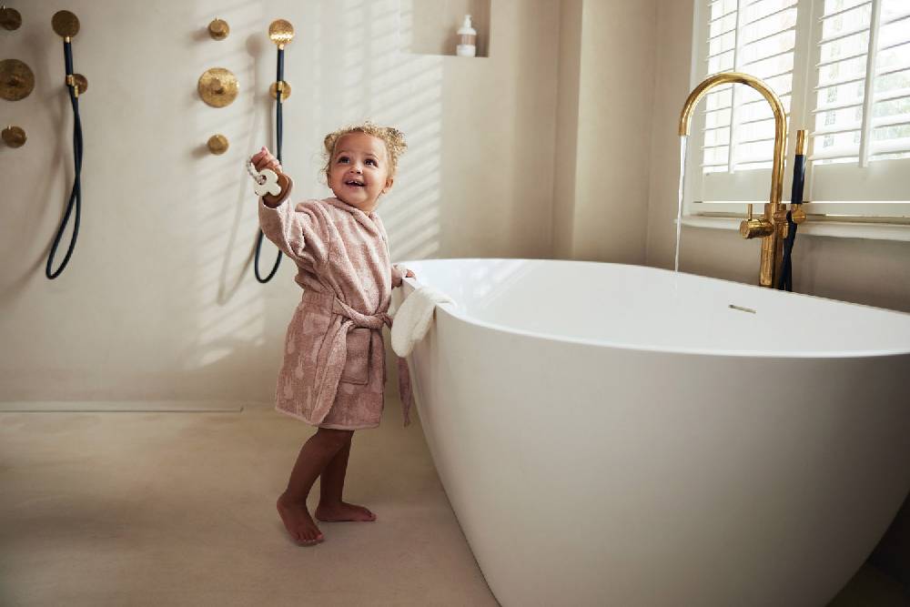 Jollein Bademantel Frottee 3-4 Jahre Miffy Jacquard Wild Rose Clearance-Verkauf