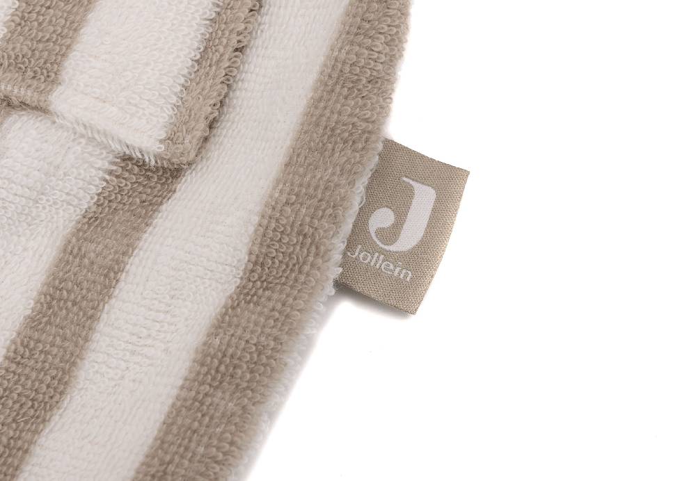 Jollein Bademantel 3-4 Jahre Stripe Frottee Olive Green GOTS Fabrikladen
