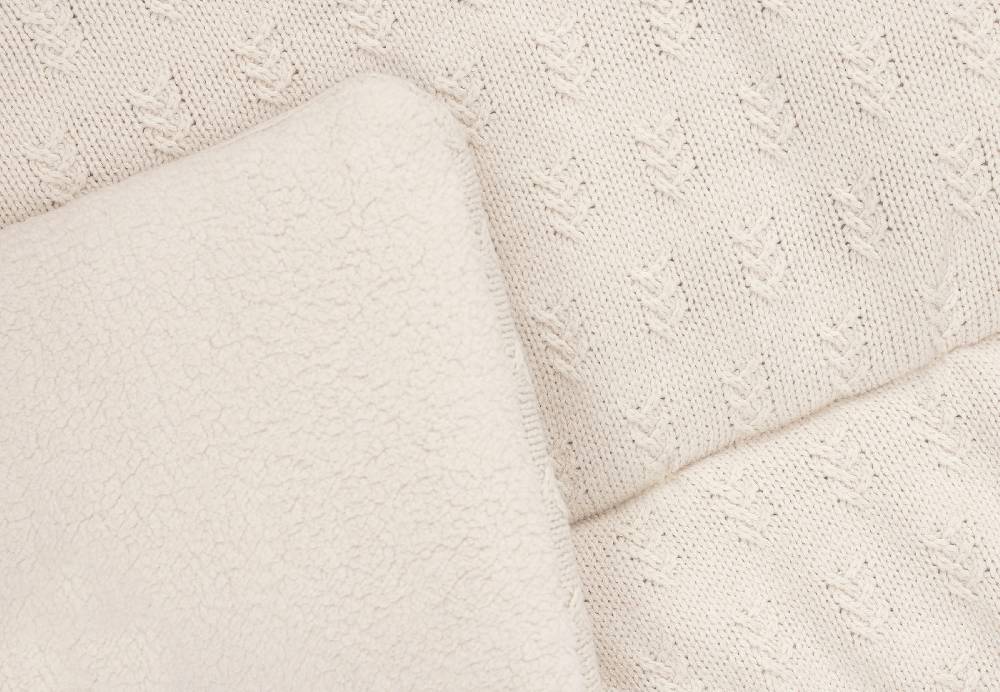 Jollein Krabbeldecke 75x95cm Grain Knit Oatmeal Auslauf