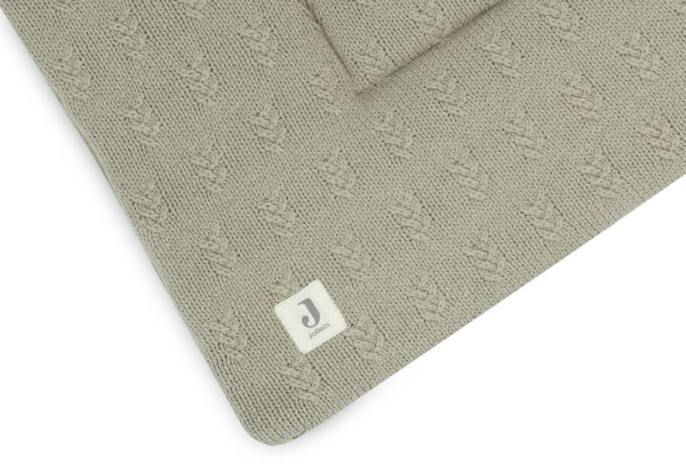 Jollein Krabbeldecke 75x95cm Grain Knit Olive Green Hotsell