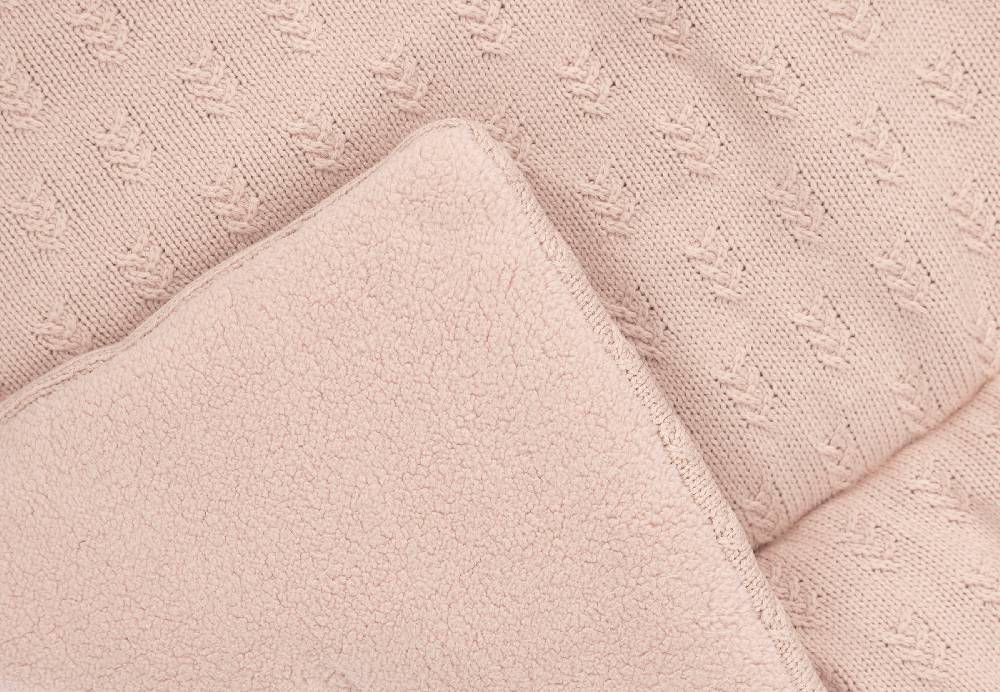 Jollein Krabbeldecke 75x95cm Grain Knit Wild Rose Sonderangebot