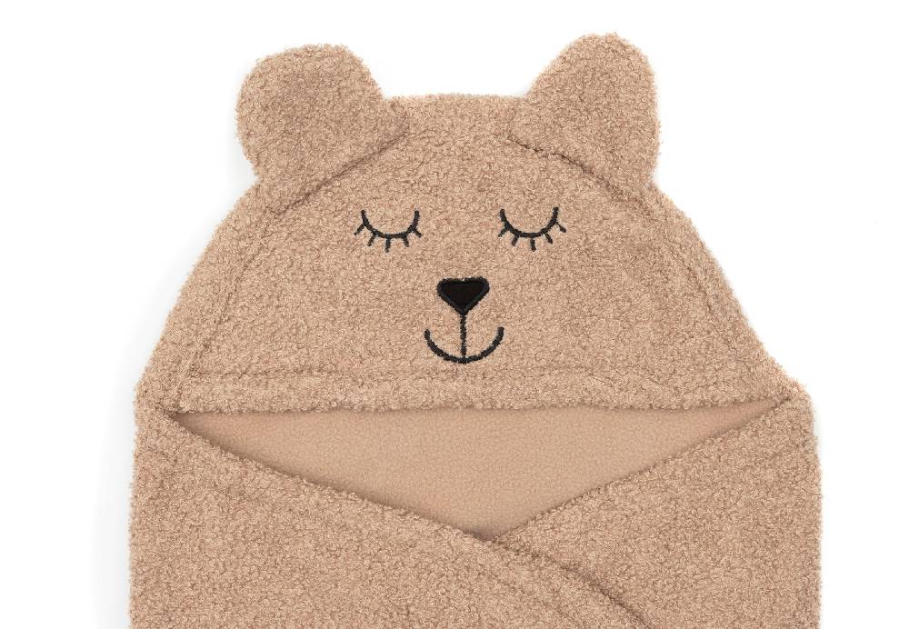 Jollein Einschlagdecke für Babyschale Bear Boucle Biscuit Preisnachlass