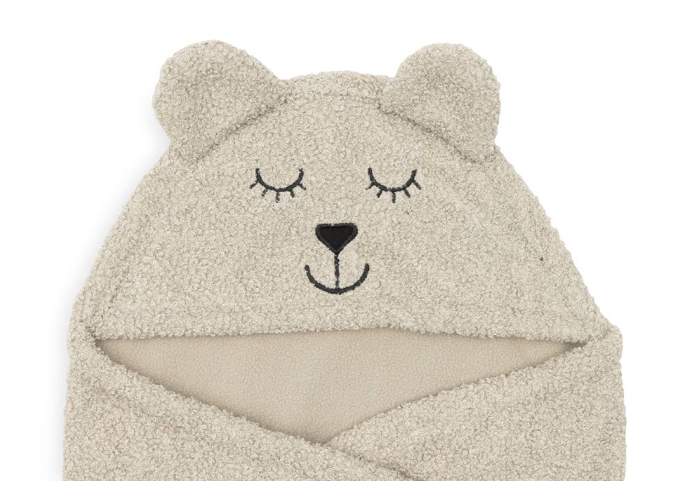 Jollein Einschlagdecke für Babyschale Bear Boucle Olive Green Black Friday
