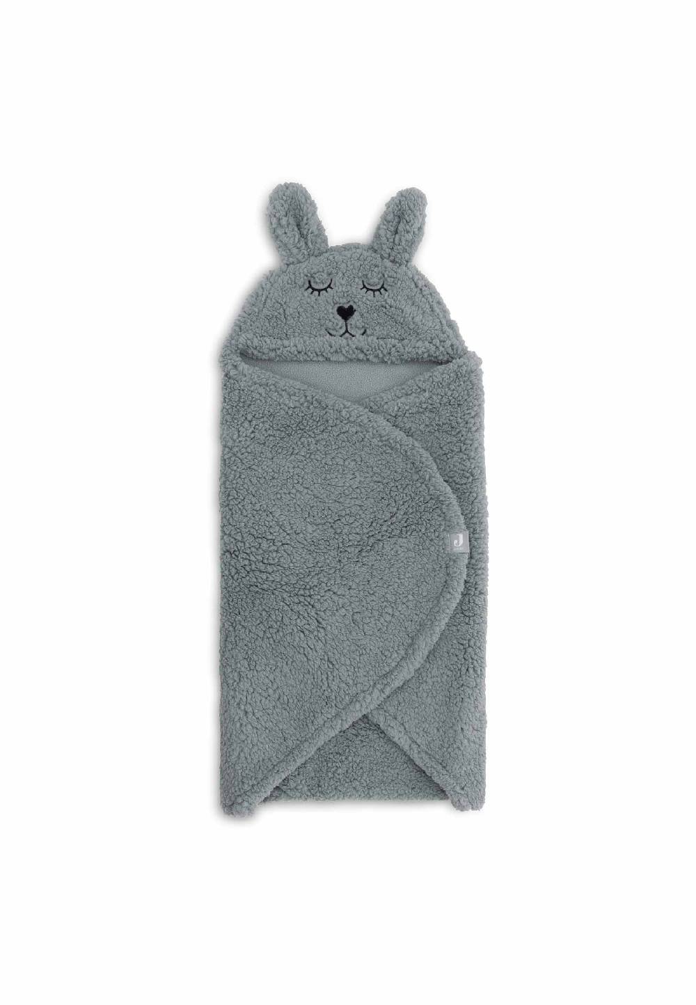 Jollein Einschlagdecke für Babyschale Bunny - Sea Green Jubiläumsangebot