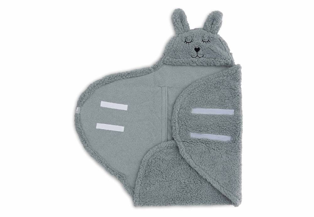 Jollein Einschlagdecke für Babyschale Bunny - Sea Green Jubiläumsangebot