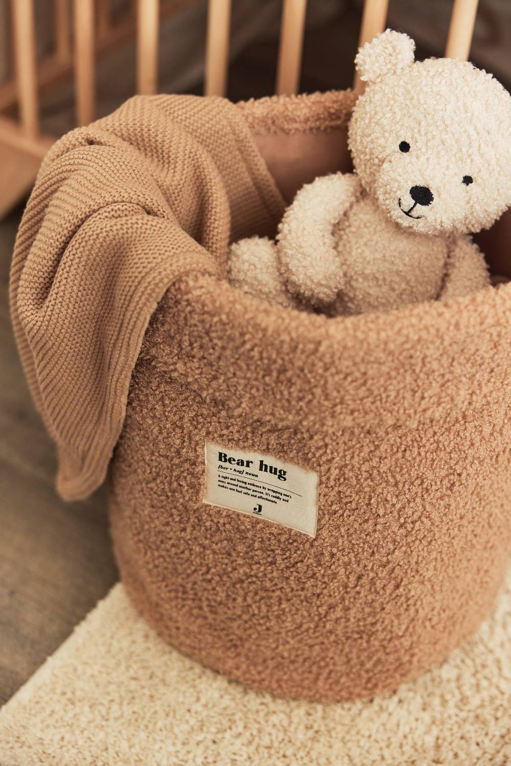 Jollein Aufbewahrungskorb Boucle Biscuit Blitzangebot