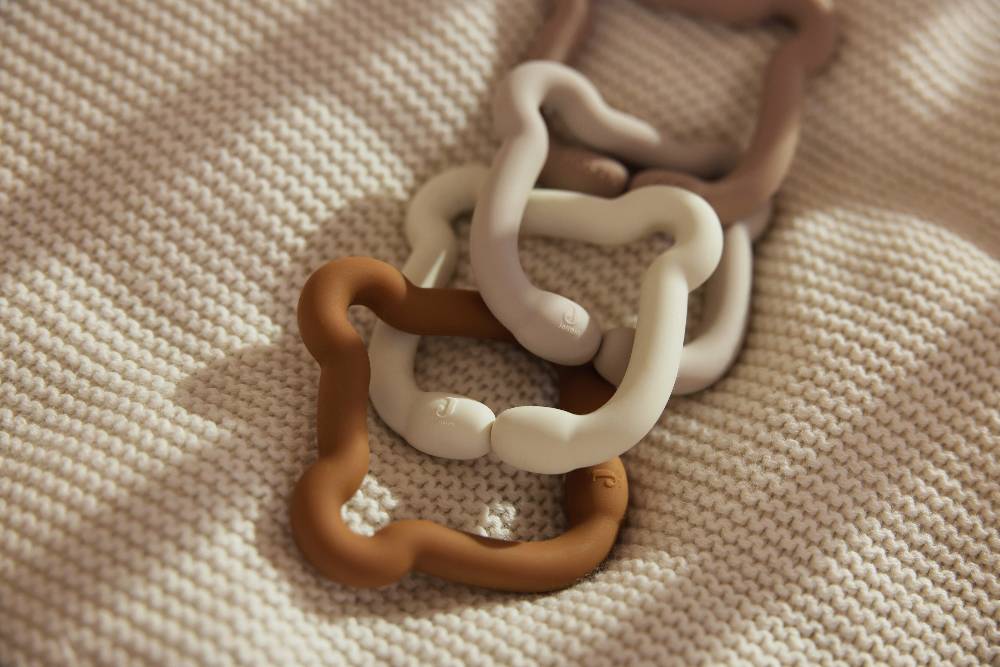 Jollein Spielringe Silikon 20x7x1cm Teddy Bear Vierteljährliche Förderung