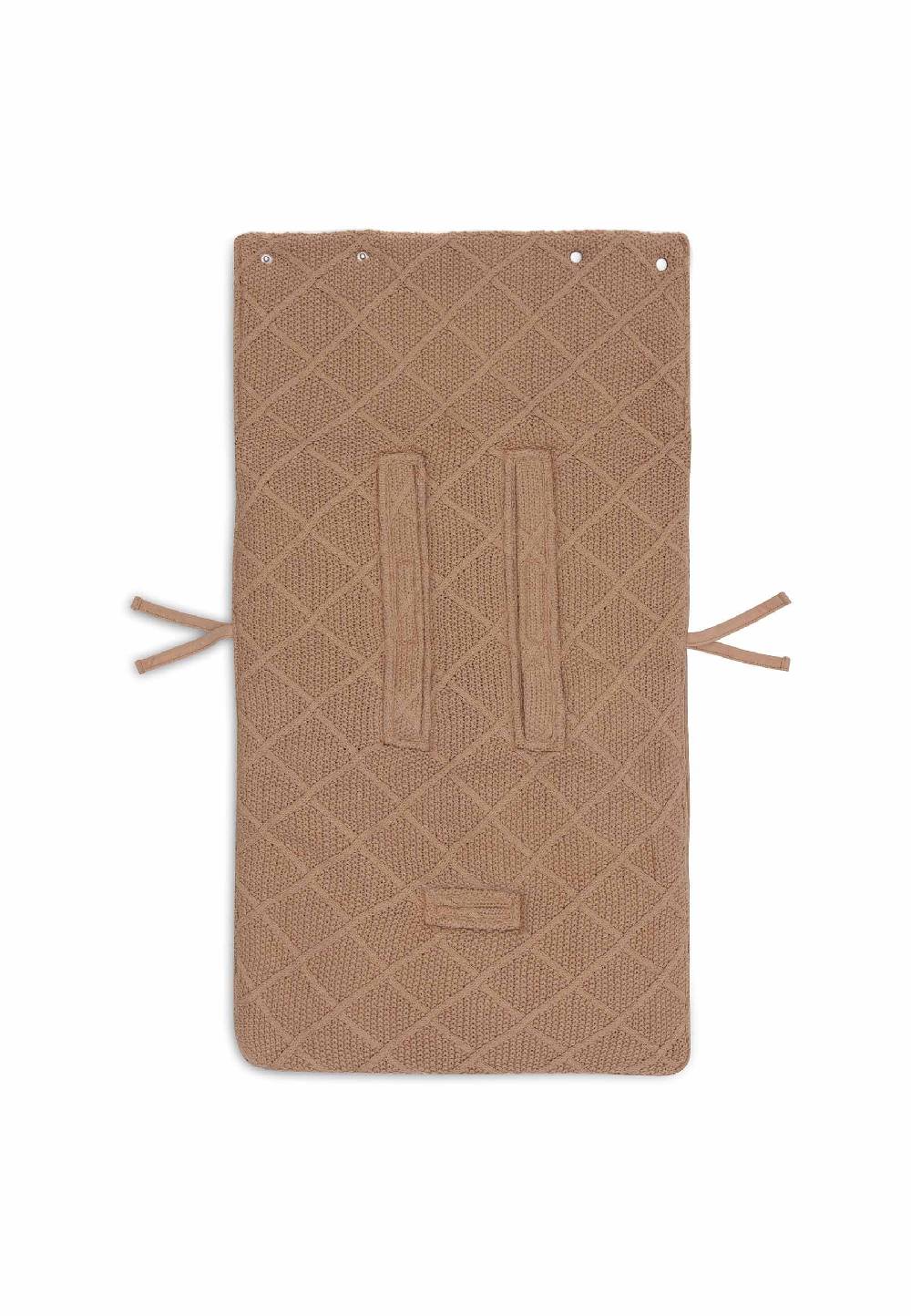 Jollein Fußsack Gruppe 0+ 3/5 Punkte Check Knit - Biscuit Kostenloser Versand