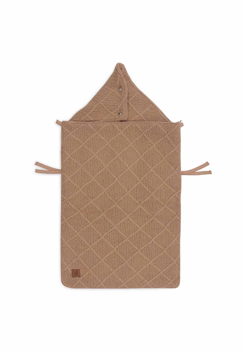 Jollein Fußsack Gruppe 0+ 3/5 Punkte Check Knit - Biscuit Kostenloser Versand