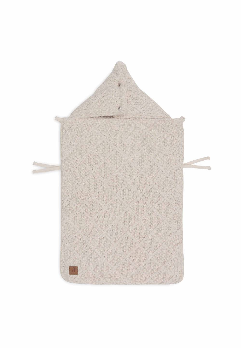Jollein Fußsack Gruppe 0+ 3/5 Punkte Check Knit - Oatmeal Limitierter Zeitrabatt