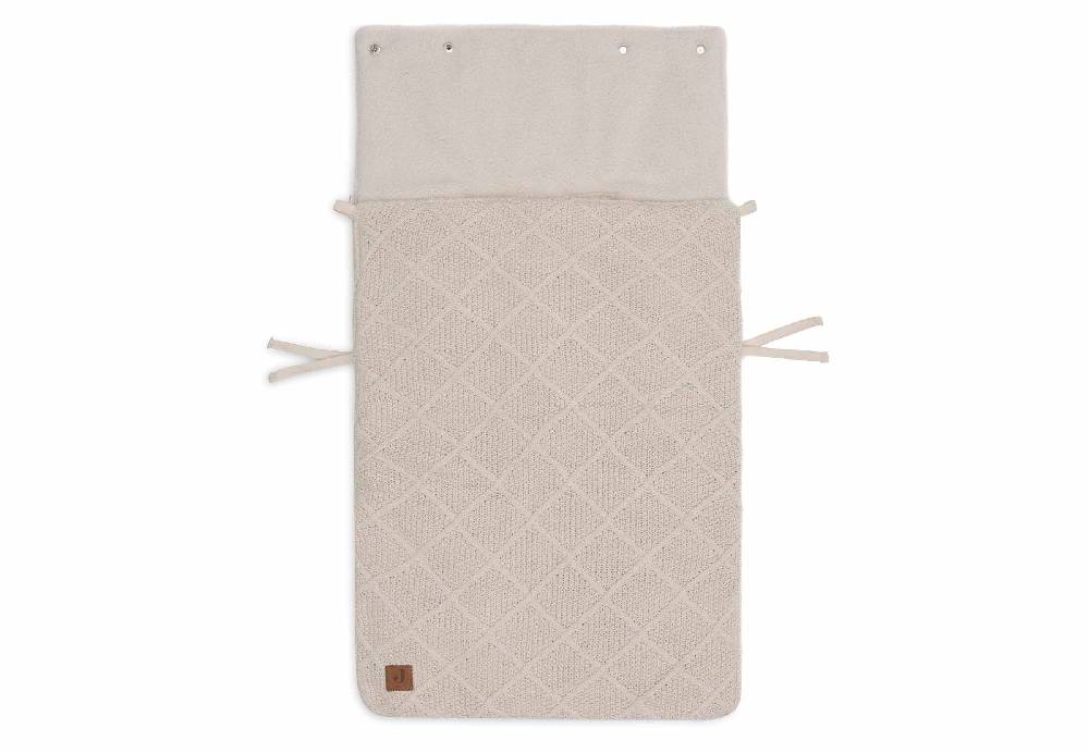 Jollein Fußsack Gruppe 0+ 3/5 Punkte Check Knit - Oatmeal Limitierter Zeitrabatt