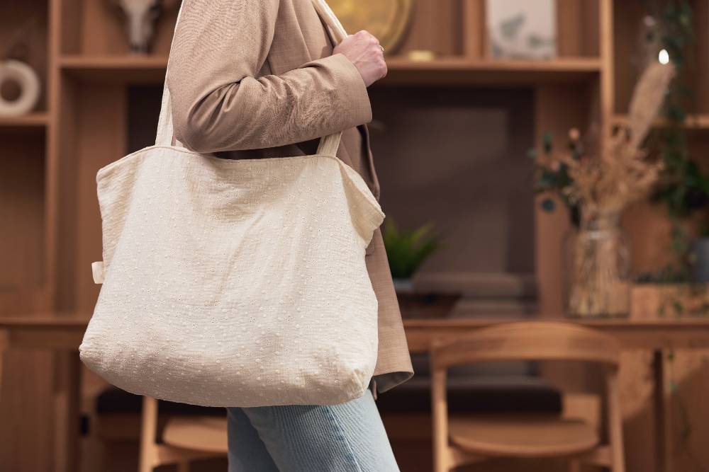 Jollein Shopper Embroidery Ivory Zeitlich begrenztes Angebot
