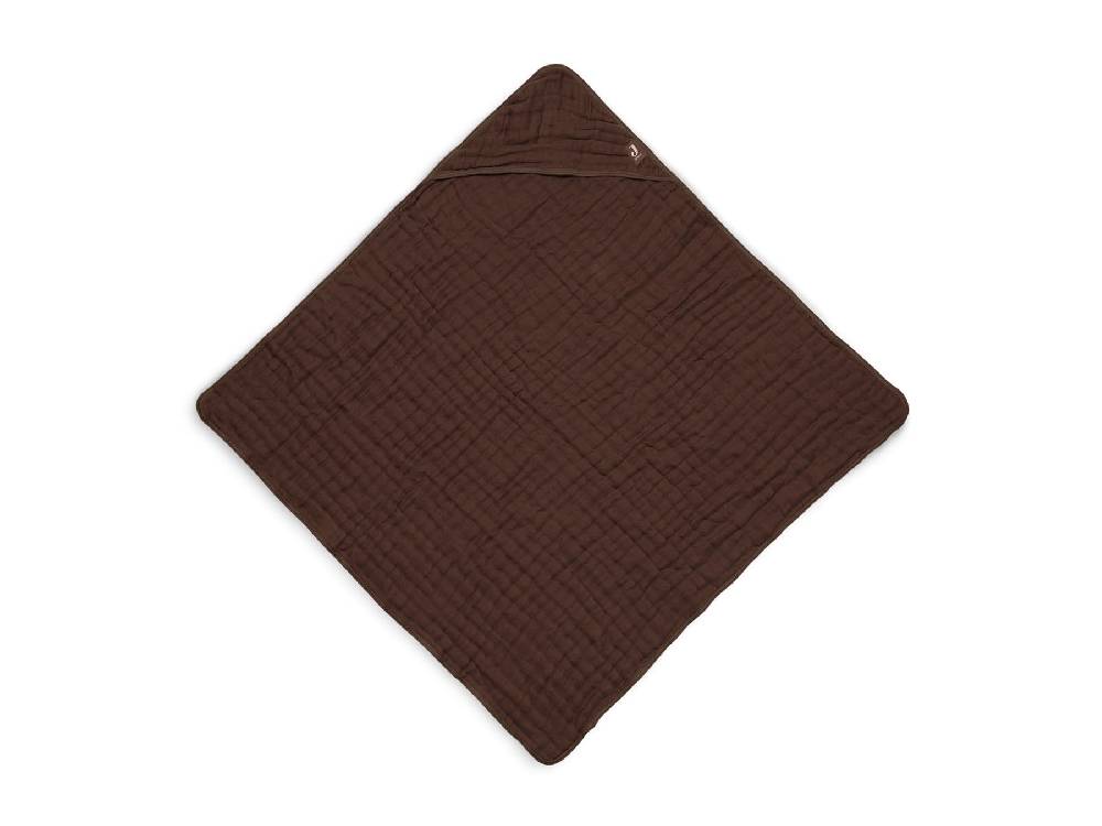 Jollein Kapuzenhandtuch Wrinkled Cotton 75x75cm Chestnut Letzte 3 Tage