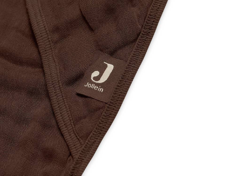 Jollein Kapuzenhandtuch Wrinkled Cotton 75x75cm Chestnut Letzte 3 Tage