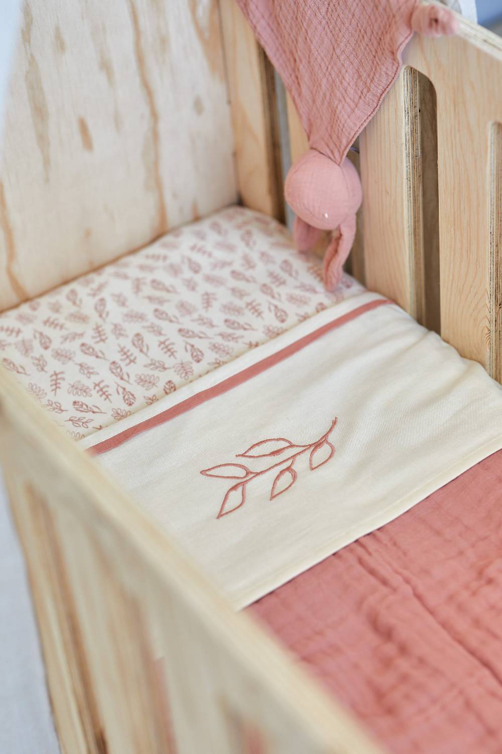 Jollein Decke Kinderbett Wrinkled 120x120cm Rosewood Bis zu 65% Rabatt